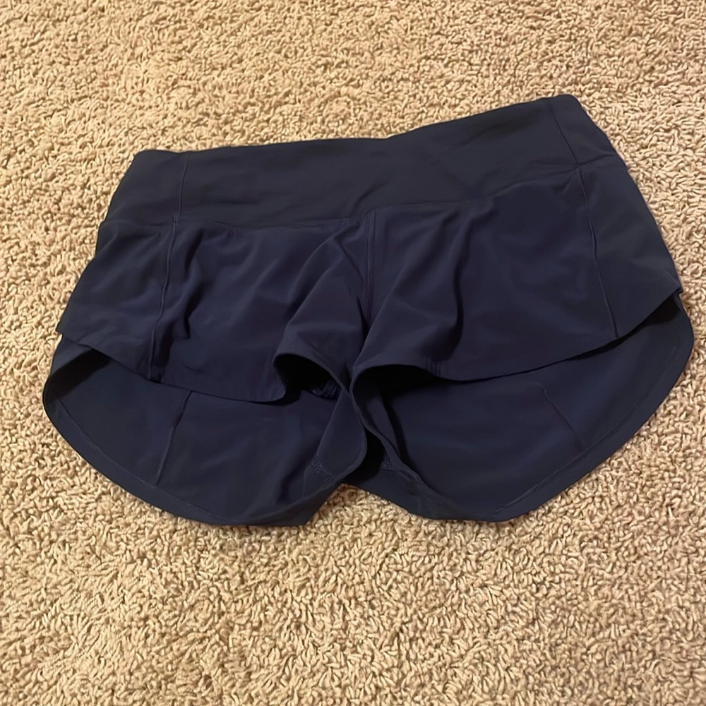 Lululemon Size 2 Low Rise Navy Blue 2.5 Speed Ups